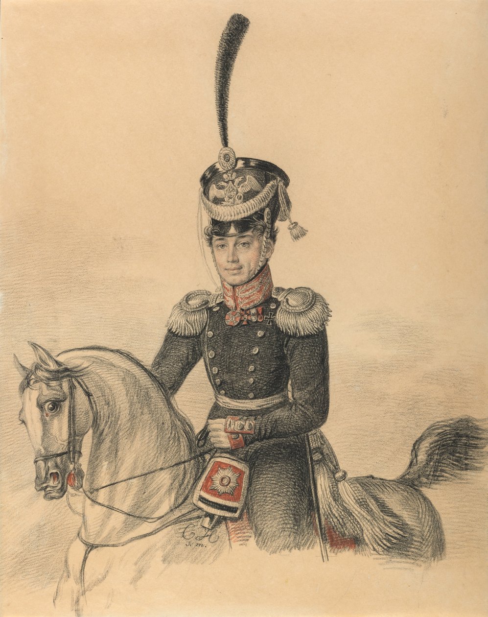 Porträtt av Nikolay Alexandrovich Islenyev 1785-1851, slutet av 1810-talet. av Carl von Hampeln