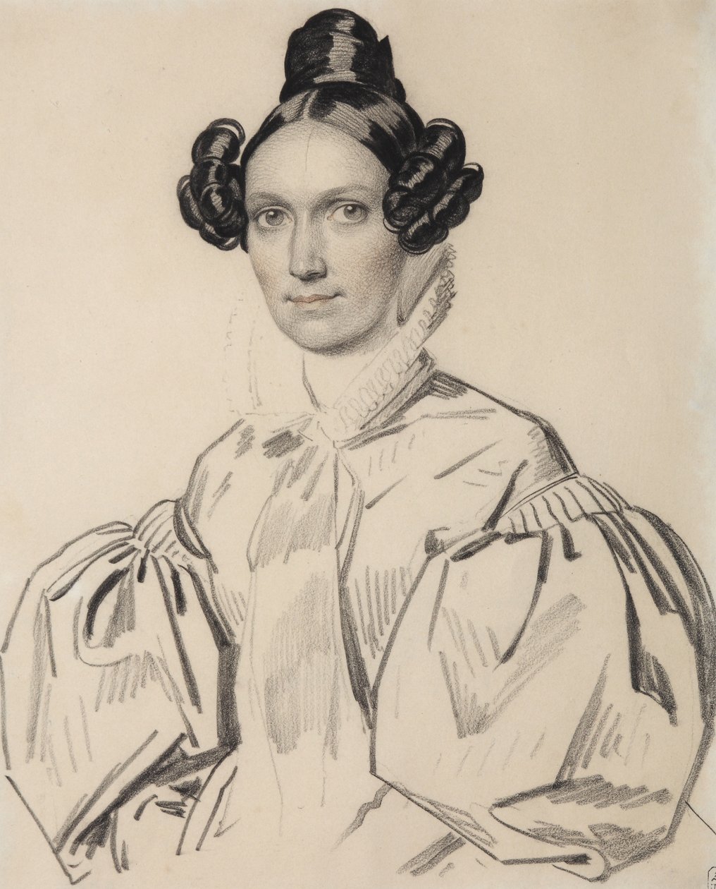 Porträtt av Olga Nikolaevna Talyzina, född Zubova 1803-1882, tidigt 1830-tal. av Carl von Hampeln