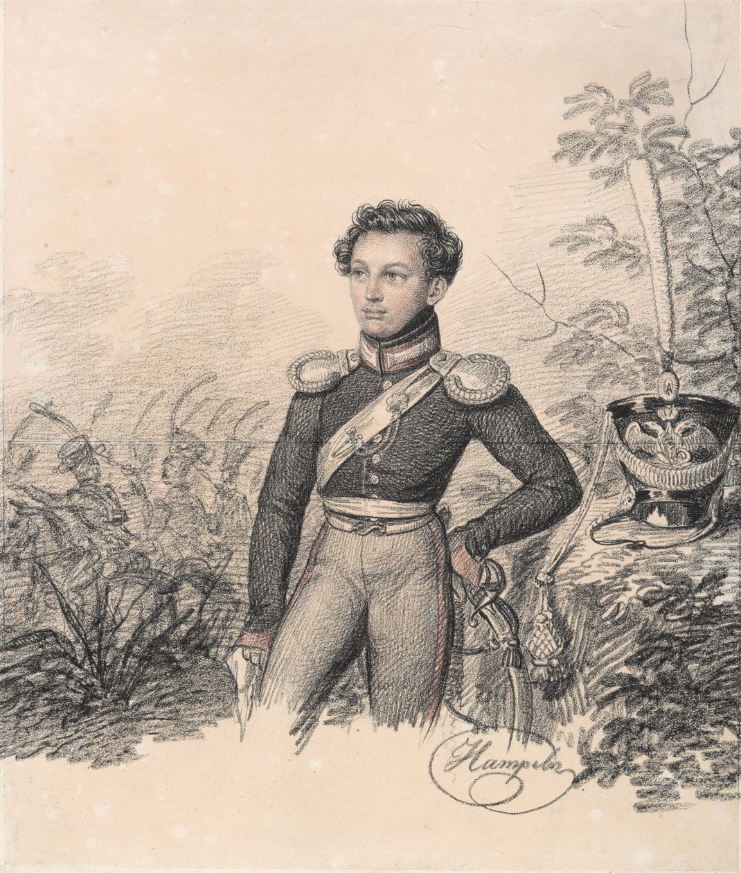 Porträtt av Pavel Kotlubitsky, slutet av 1810-talet. av Carl von Hampeln