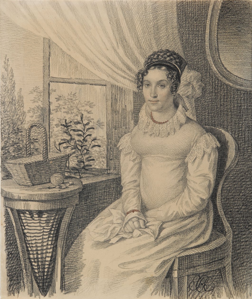Porträtt av Varvara Alexandrovna Korsakova, Airlie 1820p. av Carl von Hampeln
