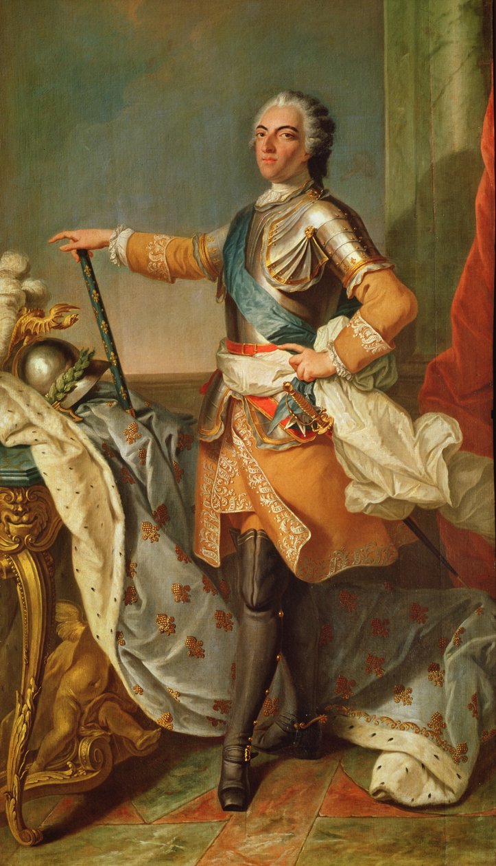 Porträtt av Ludvig XV (1710-1774), kung av Frankrike och Navarra (1715-1774) av Carle van Loo