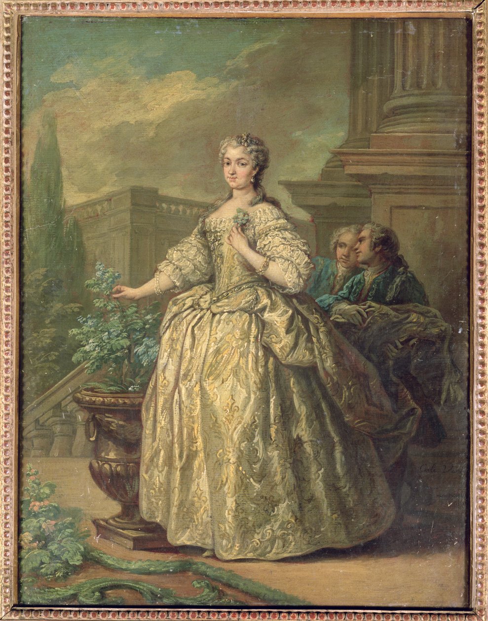 Porträtt av Maria Leszczynska (1703-68) 1747 (olja på kartong) av Carle van Loo