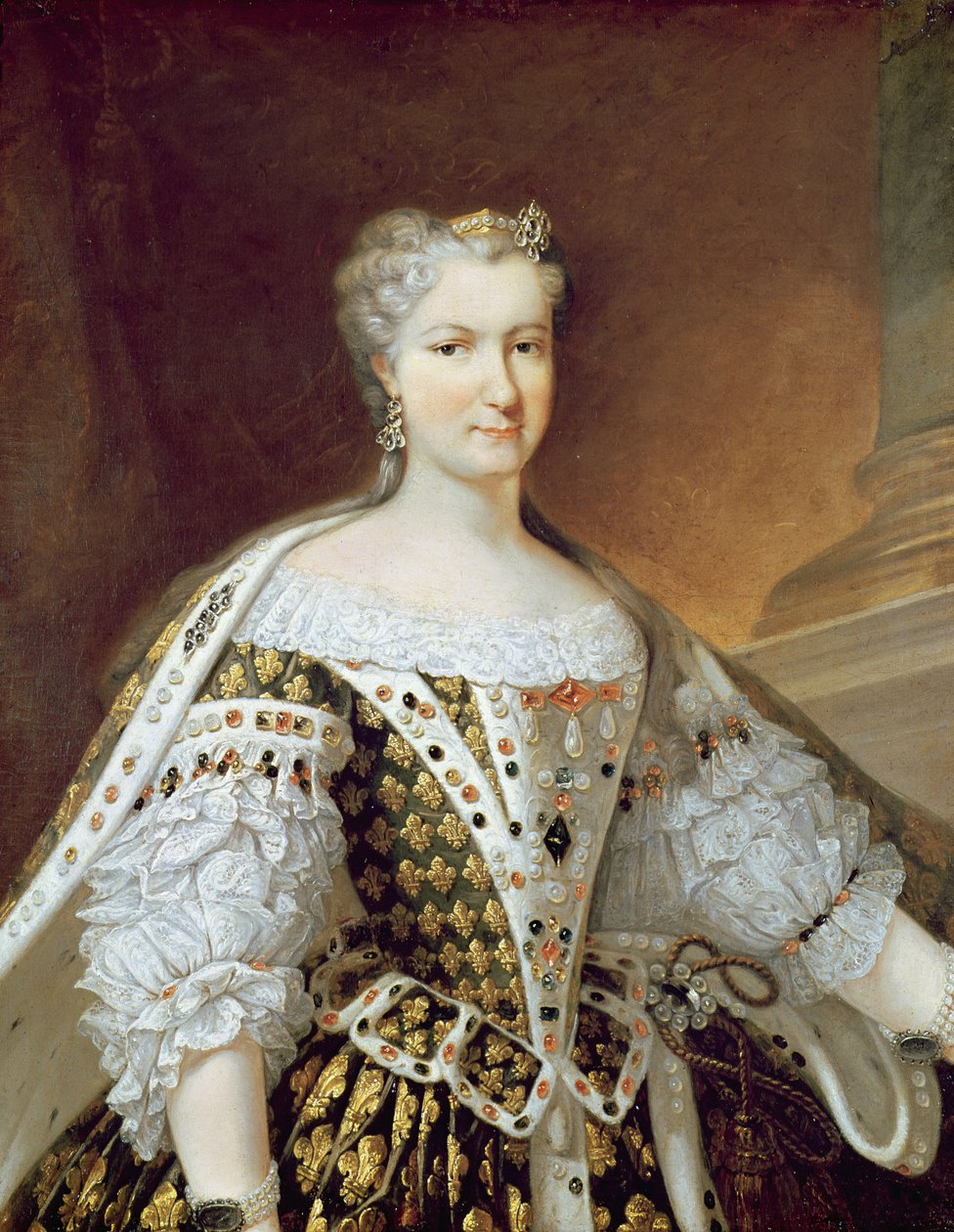 Porträtt av Maria Leszczynska, drottning av Frankrike och Navarra av Carle van Loo
