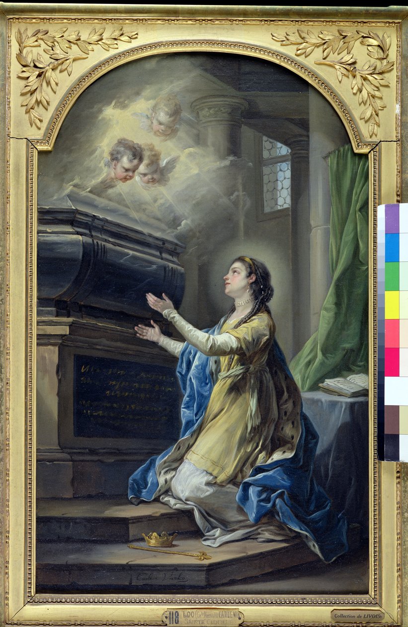 St. Clotilda (474-545) swed av Carle van Loo