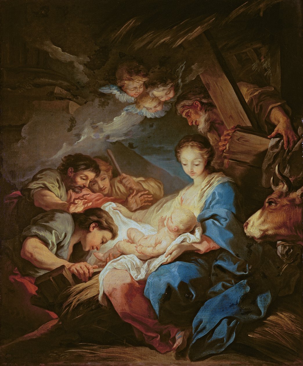 Tillbedjan av herdarna av Carle van Loo