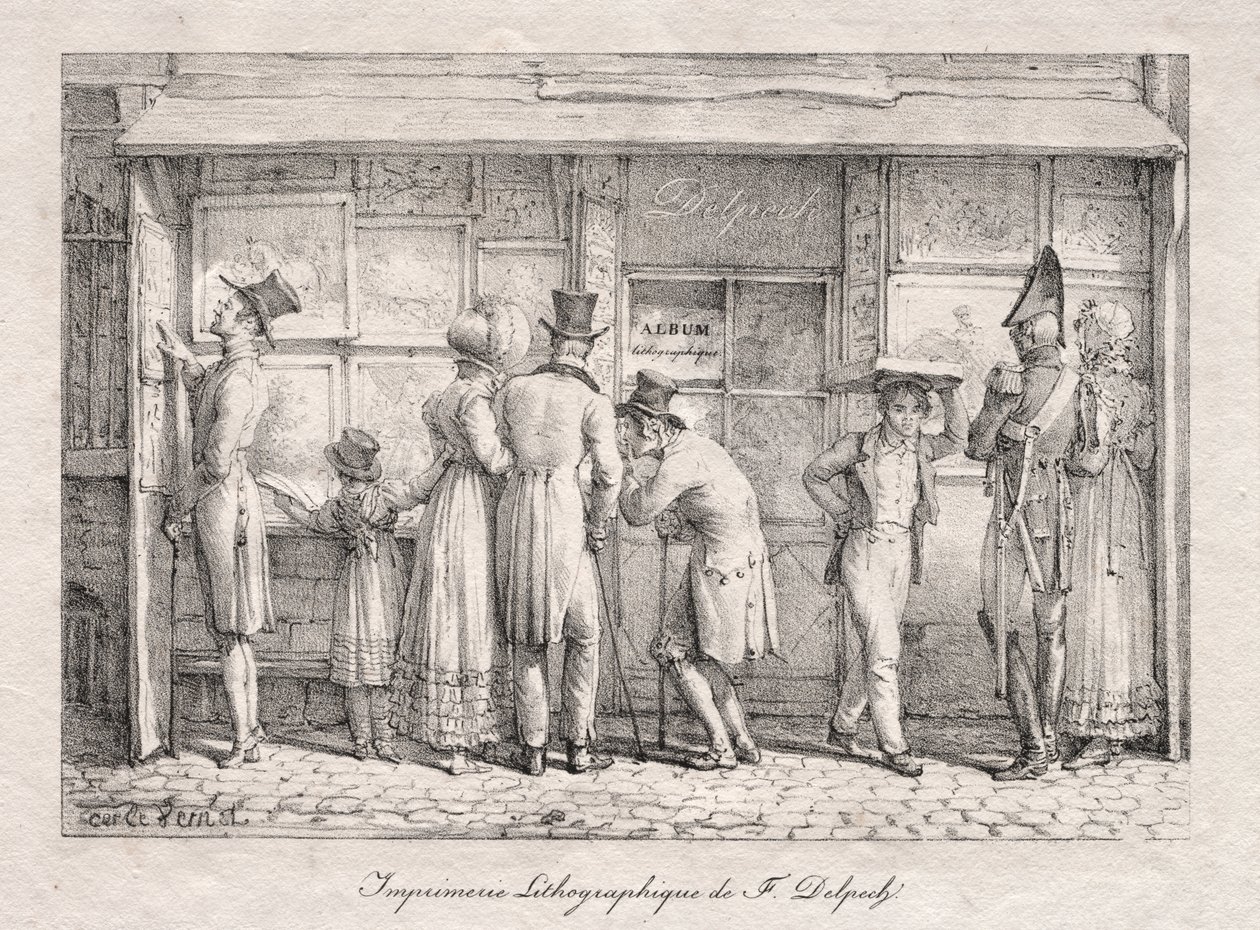 Delpech litografiska tryckeri av Carle Vernet