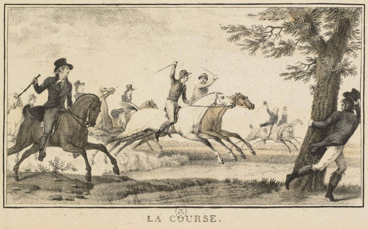 Racing Scenes: Race Scènes Hippiques: La course. av Carle Vernet