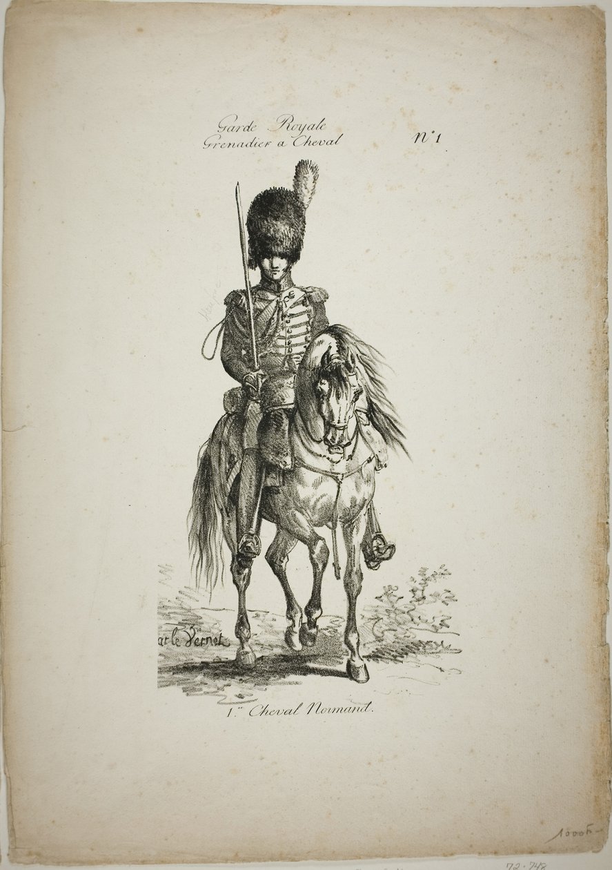 Royal Guard, Norman Mounted Grenadier and Horse, nr 1 av Carle Vernet