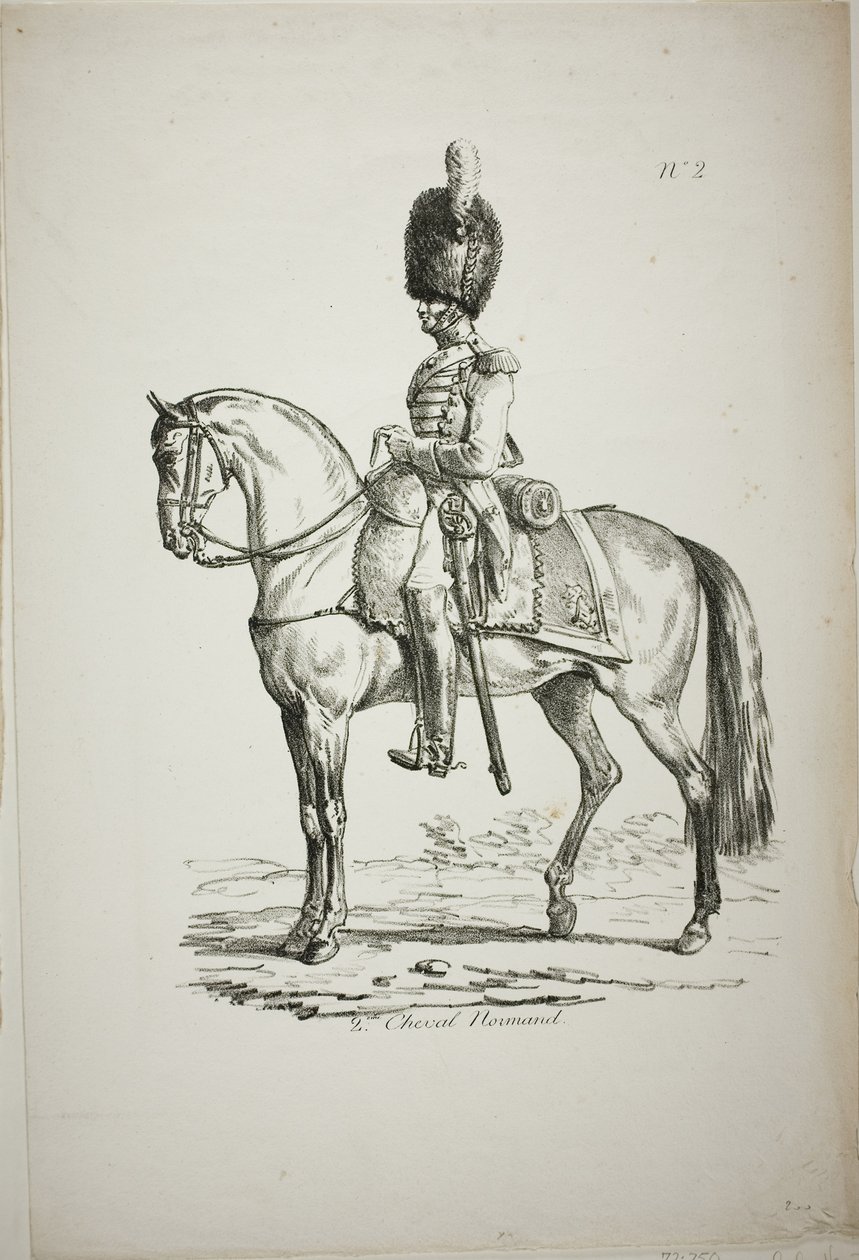 Royal Guard, Norman Mounted Soldier and Horse, nr 2 av Carle Vernet