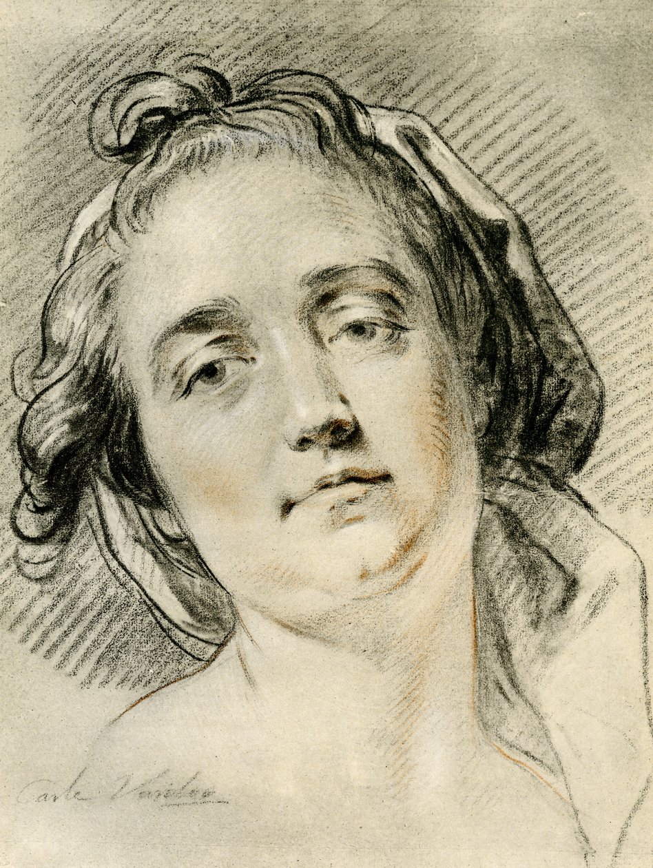 Huvudstudie av Carle van Loo
