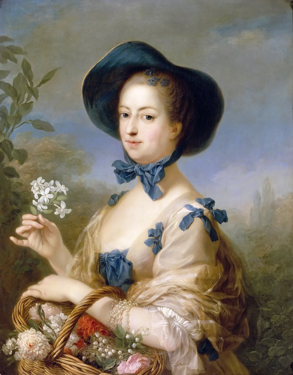 Jeanne-Antoinette Poisson, Marquise de Pompadour Vackra Jardiniere av Carle van Loo