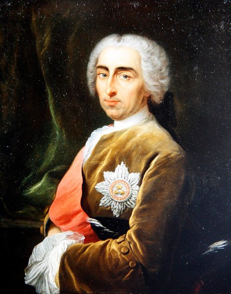 Porträtt av 1:e Viscount Bateman (olja på duk) av Carle van Loo
