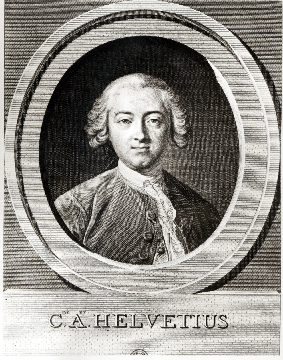 Porträtt av Claude Adrien Helvetius (1715-1771), fransk filosof av Carle van Loo