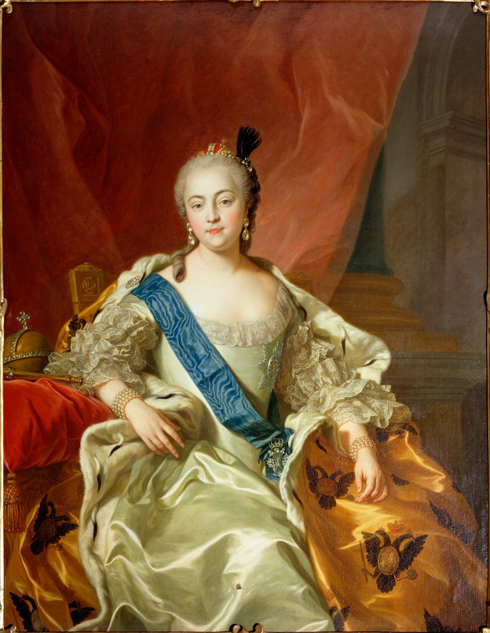 Porträtt av kejsarinnan Elisabeth Petrovna, 1760 av Carle van Loo