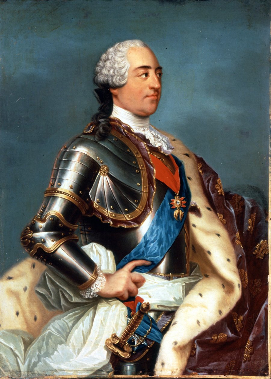 Porträtt av Ludvig XV (1710 - 1774). Målning av Carle Van Loo (1705 - 1765). av Carle van Loo