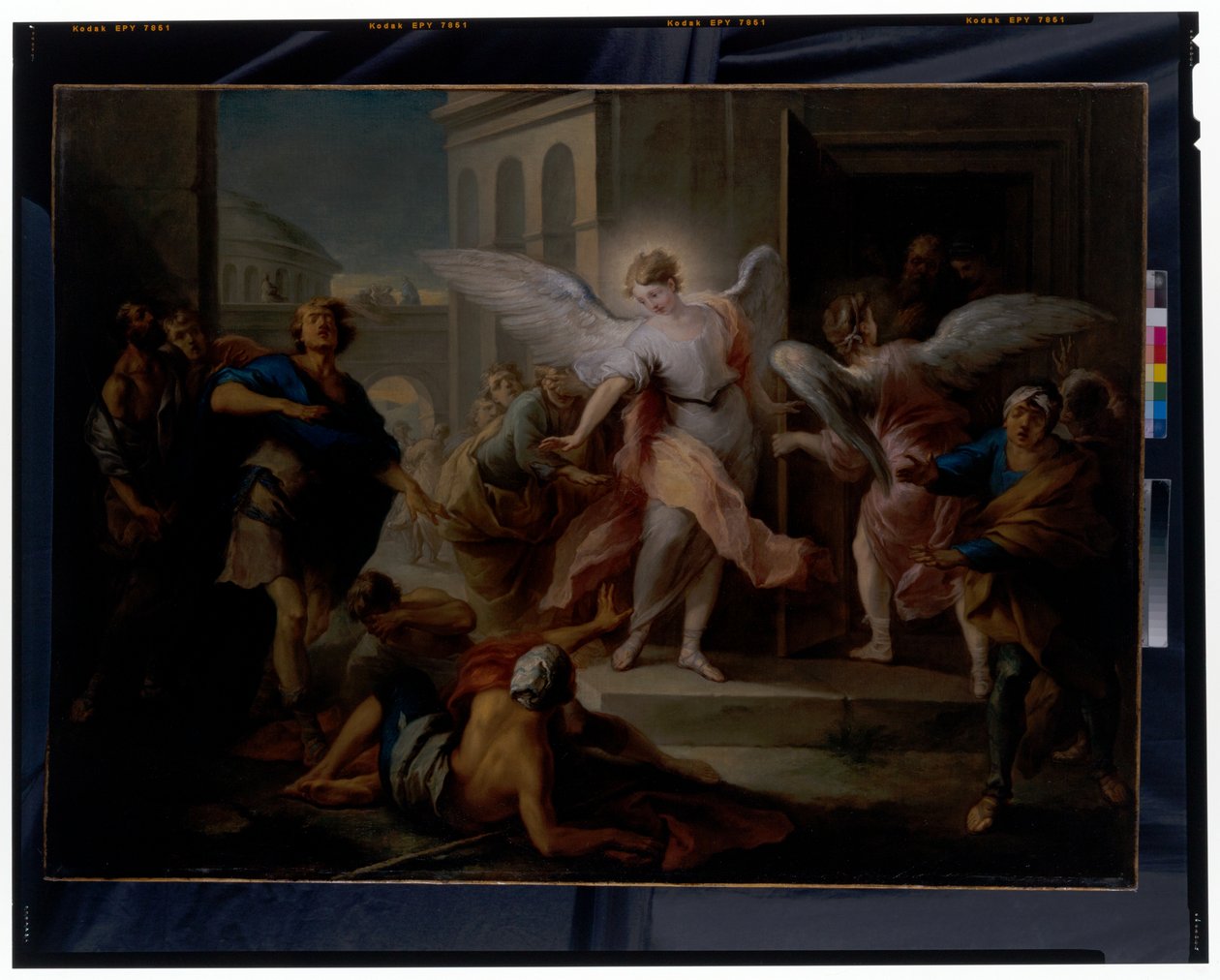 Förblindandet av invånarna i Sodom av Carle van Loo