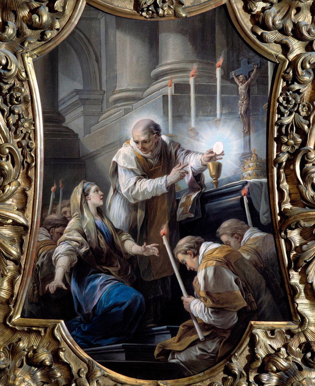 Värdens mirakel Målning av Carle van Loo (1705-1765) 1700-talets Lyon musee des Beaux Arts av Carle van Loo