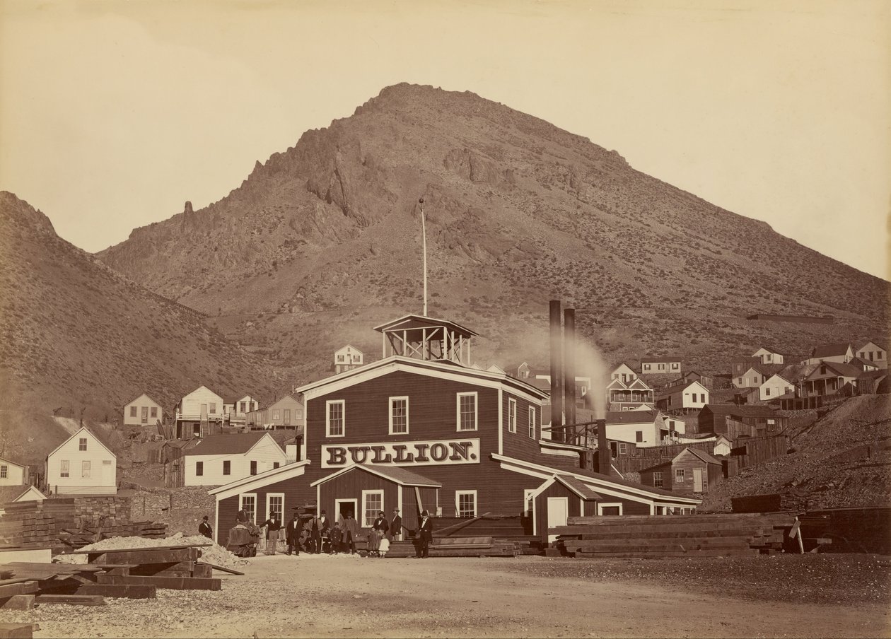 Bullion Mine, Virginia City, Nevada av Carleton E. Watkins