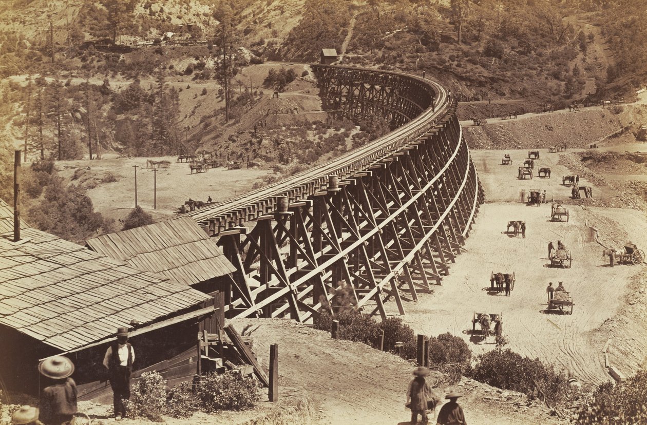 Bock på Central Pacific Railroad av Carleton E. Watkins