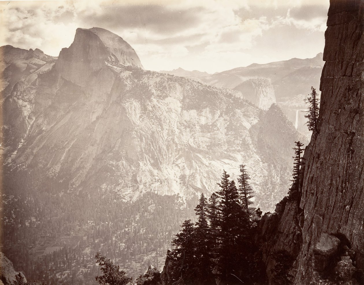 South Dome, 6 000 fot, ca. 1872, tryckt ca. 1876. av Carleton E. Watkins.