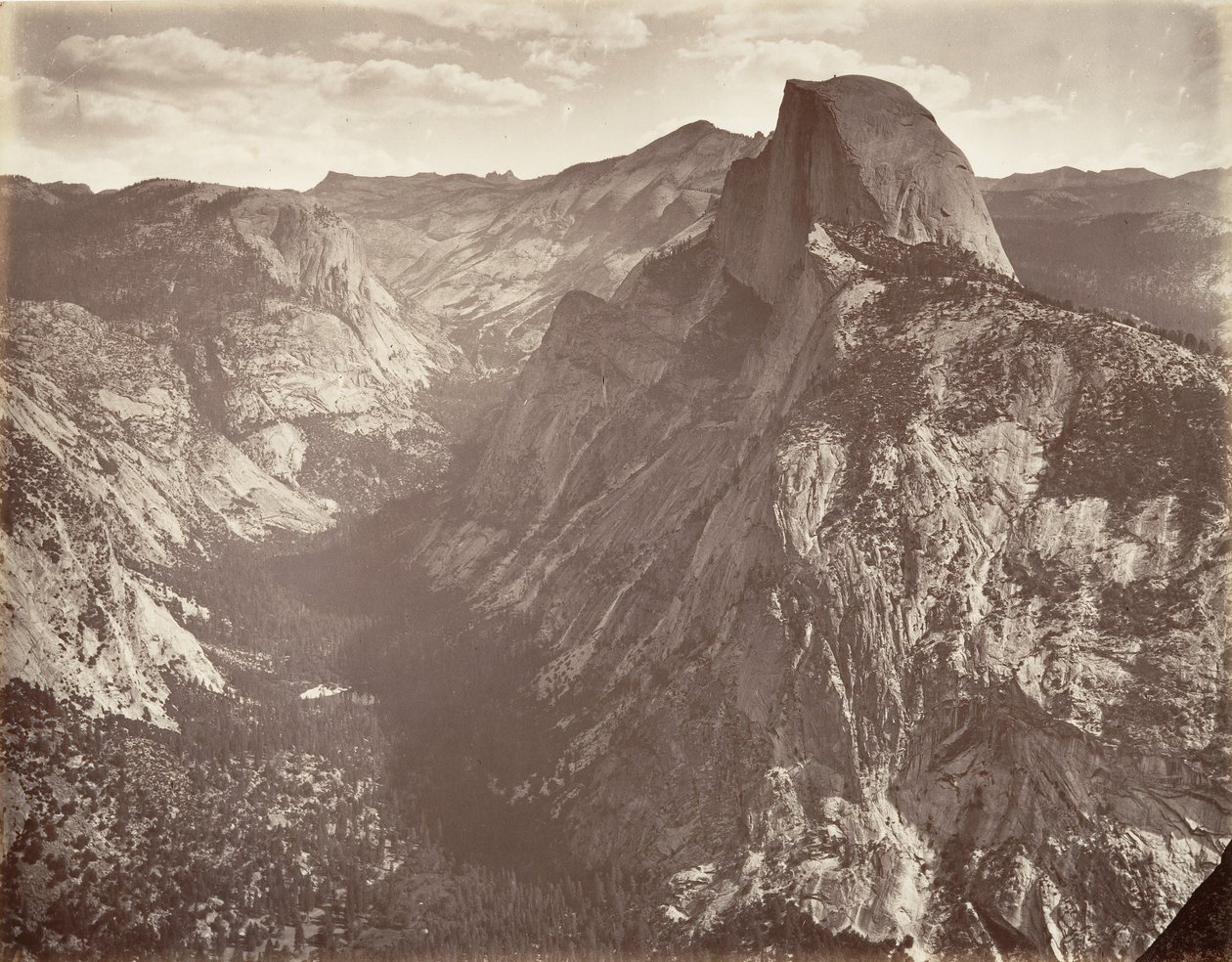 South Dome, 6 000 fot, ca. 1872, tryckt ca. 1876. av Carleton E. Watkins.