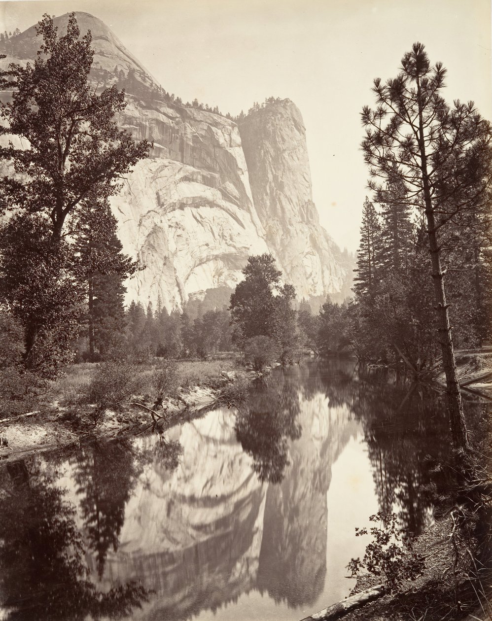 Washington Tower, Yosemite, ca. 1872, tryckt ca. 1876. av Carleton E. Watkins.
