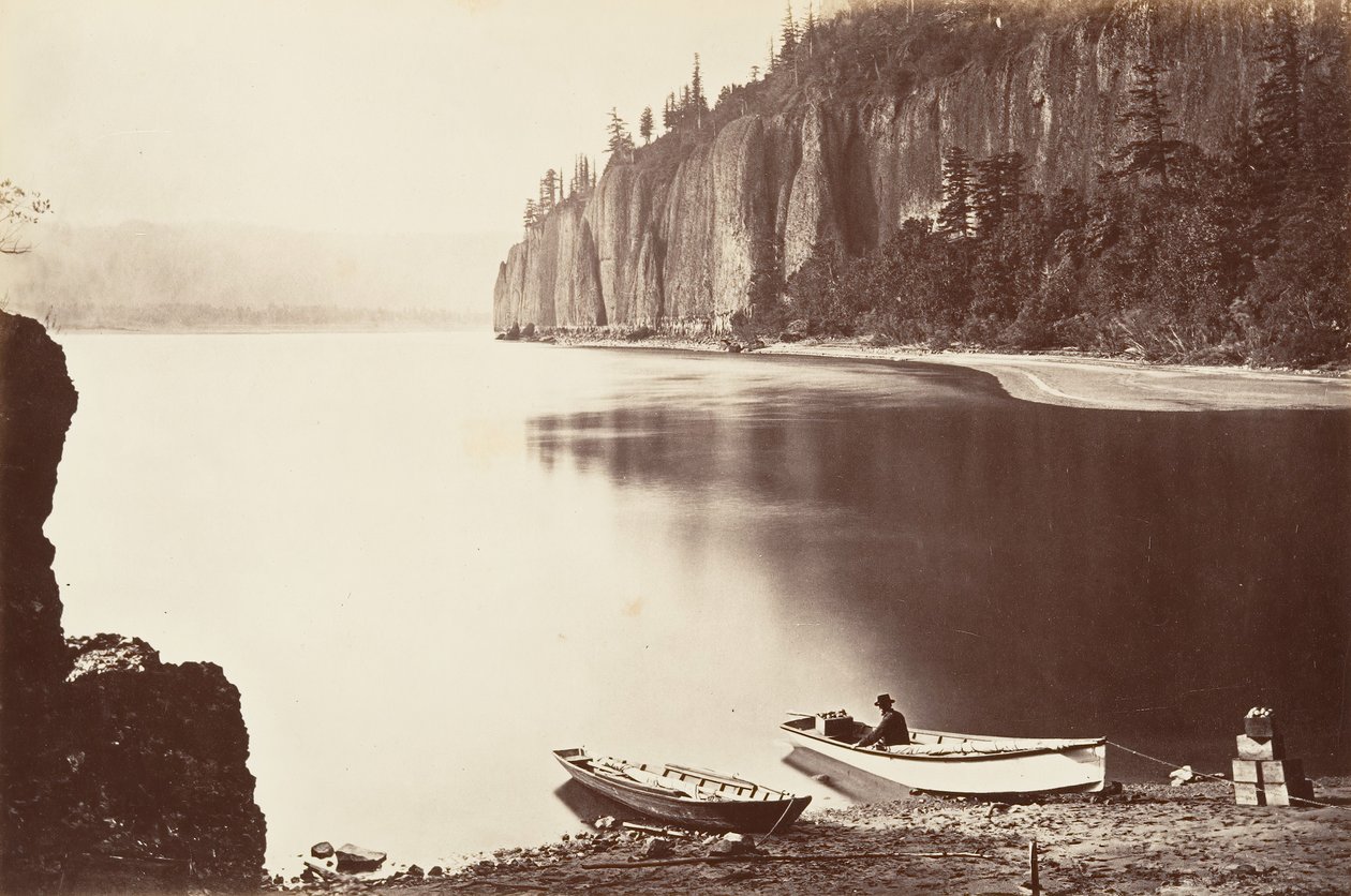 Cape Horn, Oregon, 1867, tryckt ca. 1876. av Carleton Emmons Watkins