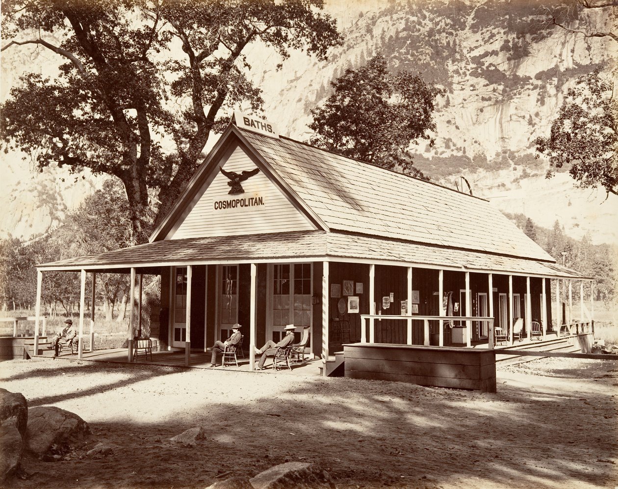 Cosmopolitan Saloon, ca. 1872, tryckt ca. 1876. av Carleton Emmons Watkins