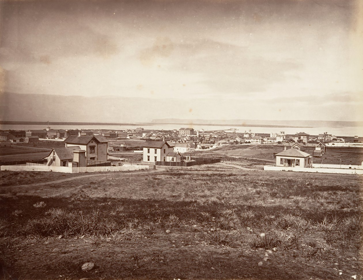 San Diego, 1876, tryckt ca. 1876. av Carleton Emmons Watkins