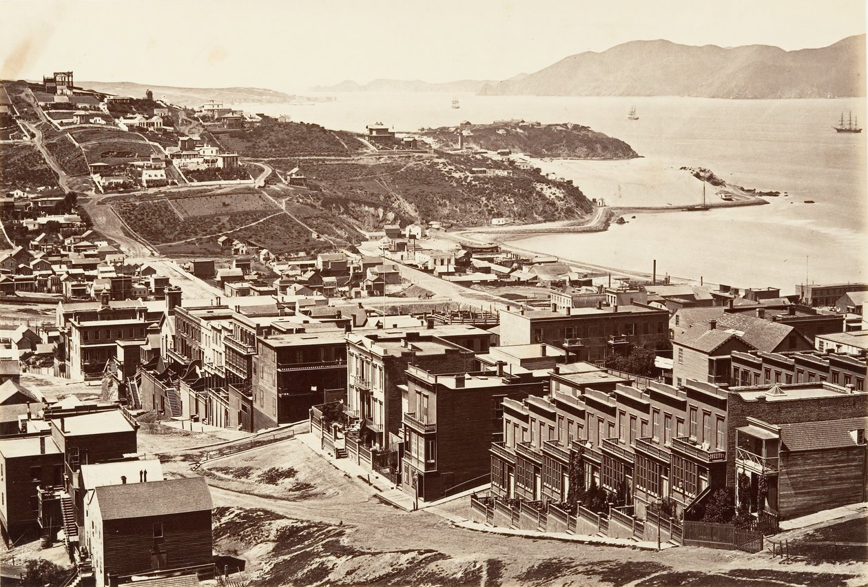The Golden Gate, 1868-69, tryckt ca. 1876. av Carleton Emmons Watkins