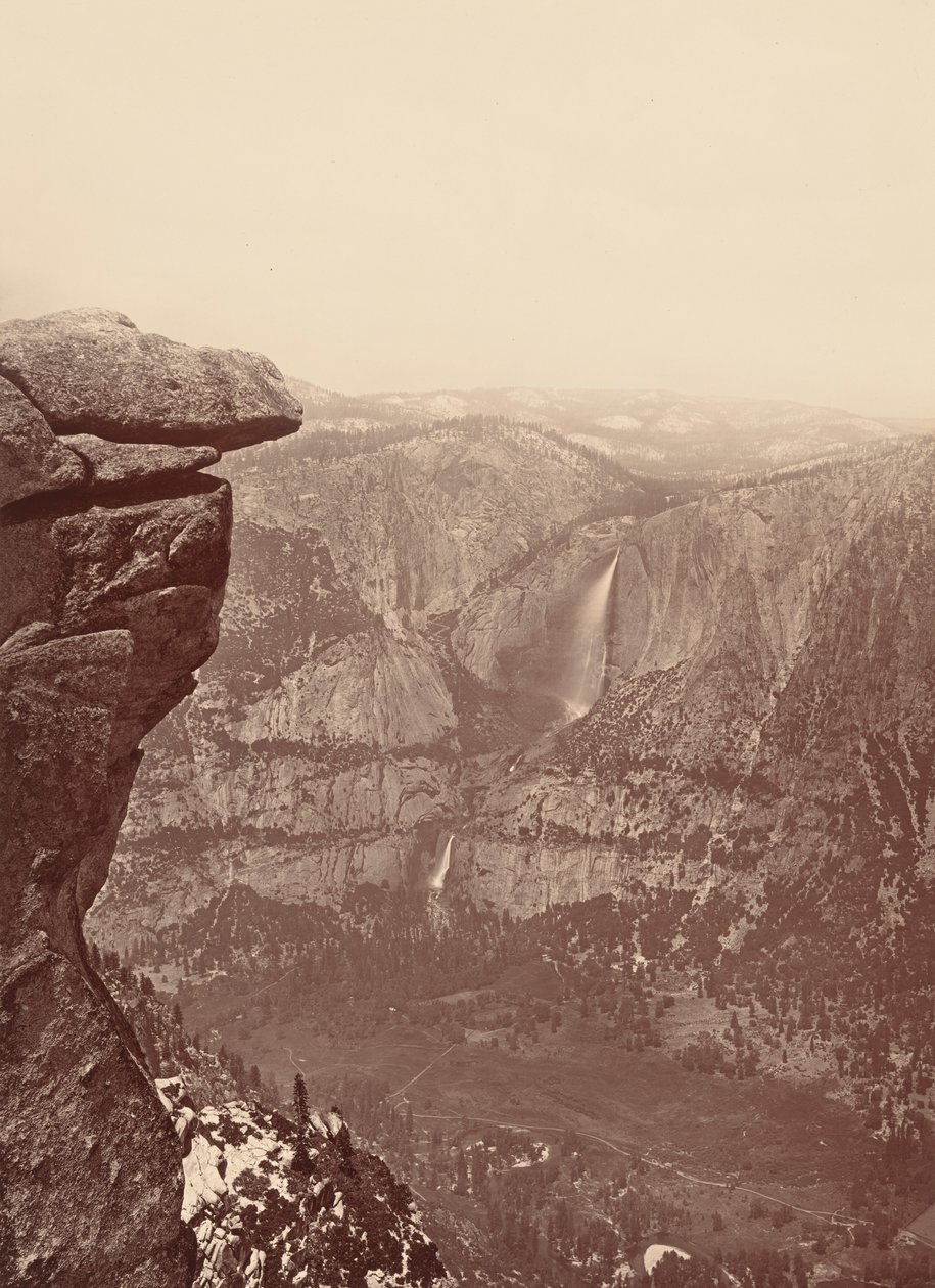 Yosemitefallen, från Glacier Point,1878-1881 (foto) av Carleton Emmons Watkins