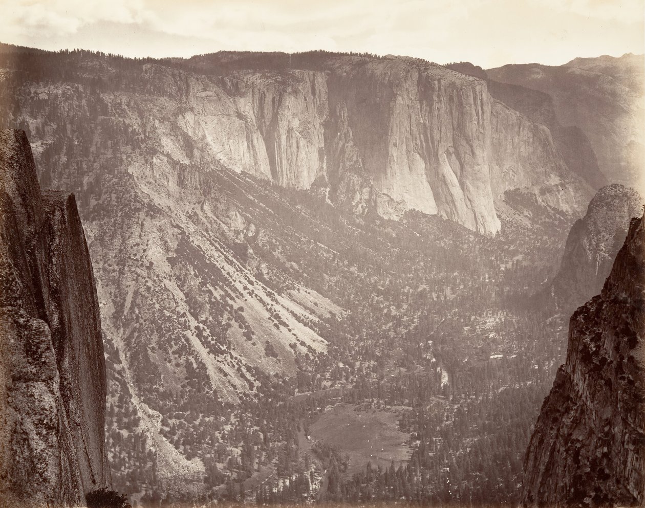 Yosemite Valley, ca. 1872, tryckt ca. 1876. av Carleton Emmons Watkins