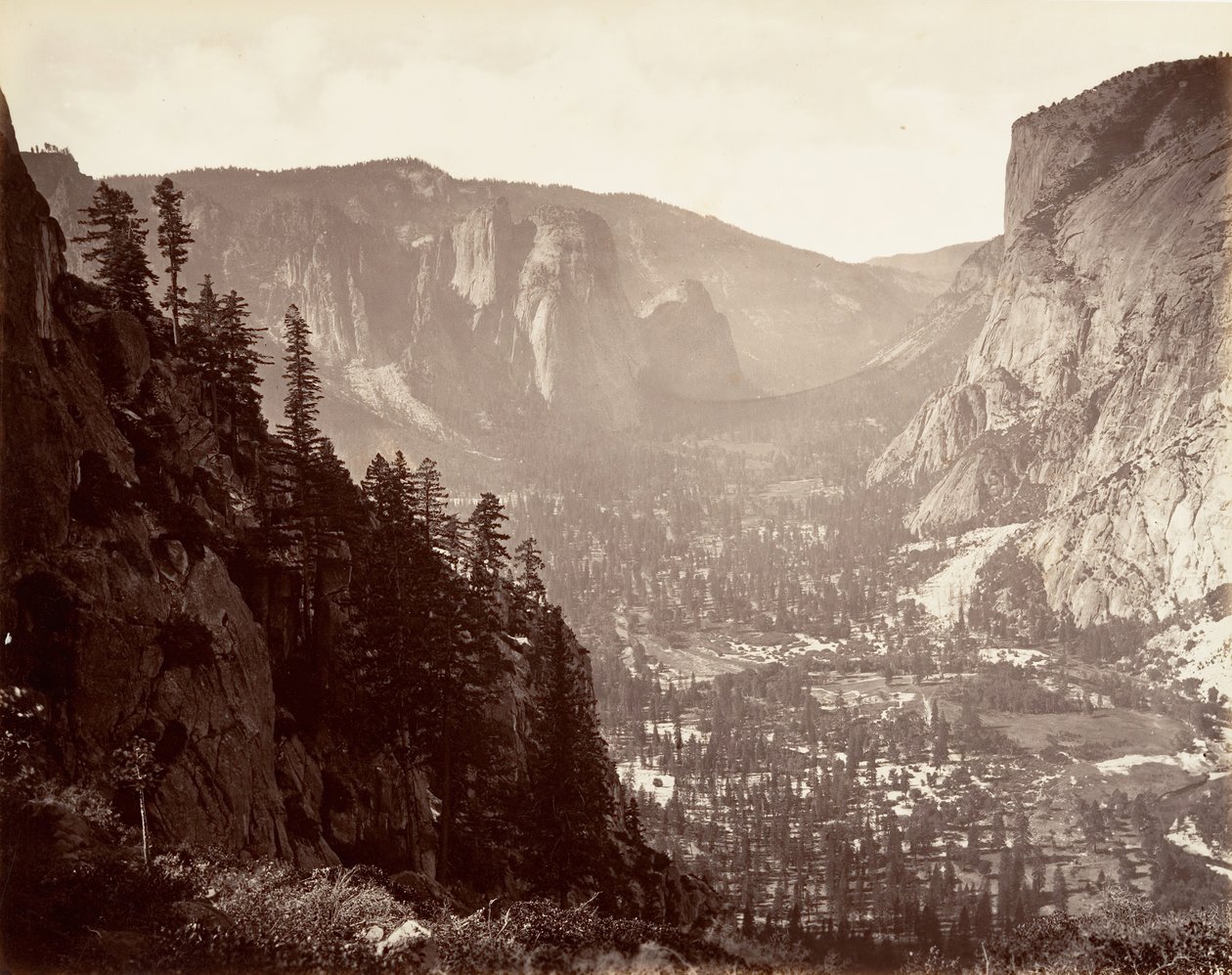Yosemite Valley från Glacier Point, ca. 1872, tryckt ca. 1876. av Carleton Emmons Watkins