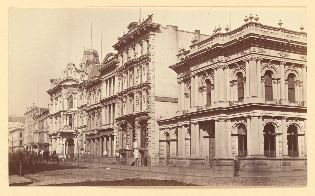 California Street, vy mot öster, San Francisco av Carleton Watkins