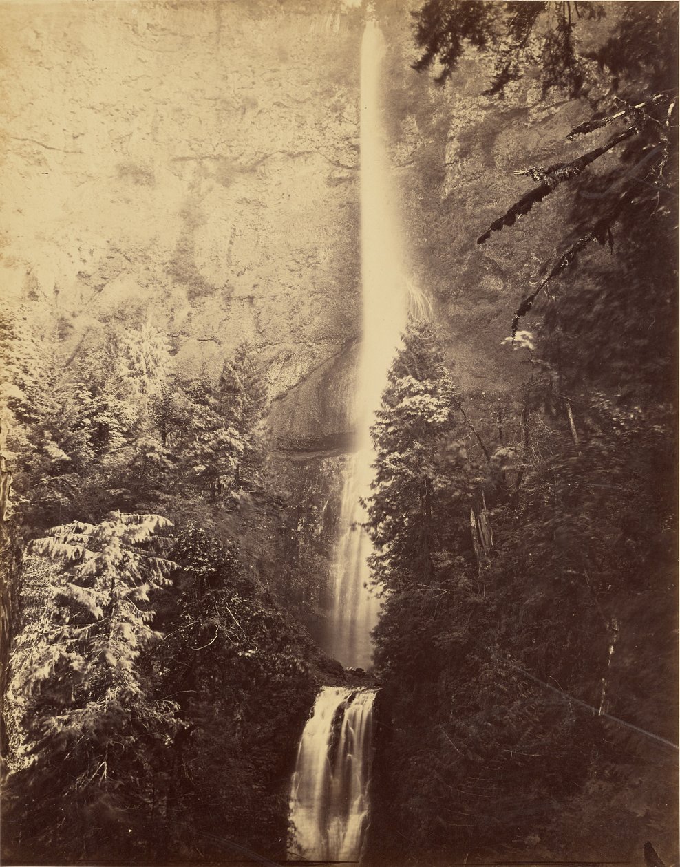 [Cascades, Multnomah Falls] av Carleton Watkins
