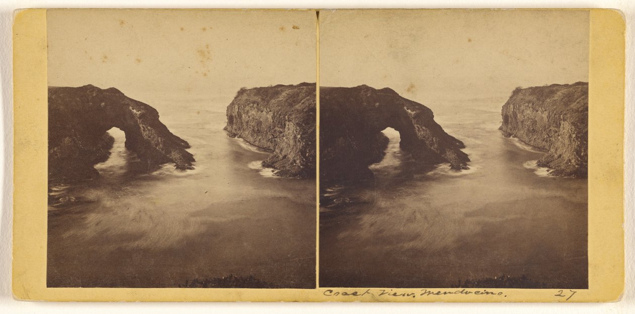 Kustvy, Mendocino av Carleton Watkins