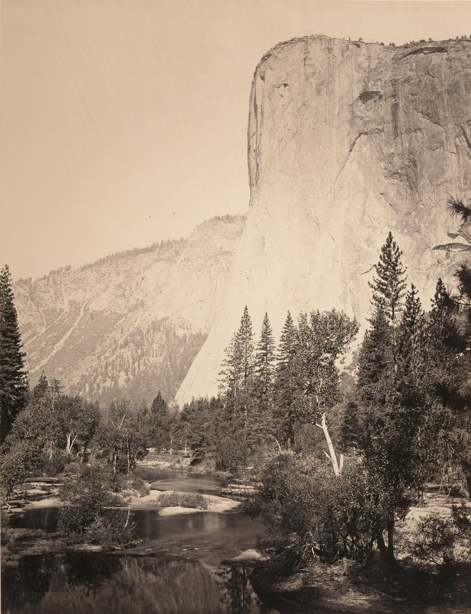 El Capitan (3600 fot) Yosemite av Carleton Watkins