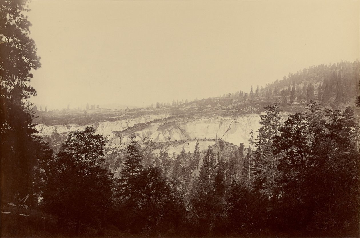 Översiktsvy, Relief Hill, Nevada, Co. av Carleton Watkins