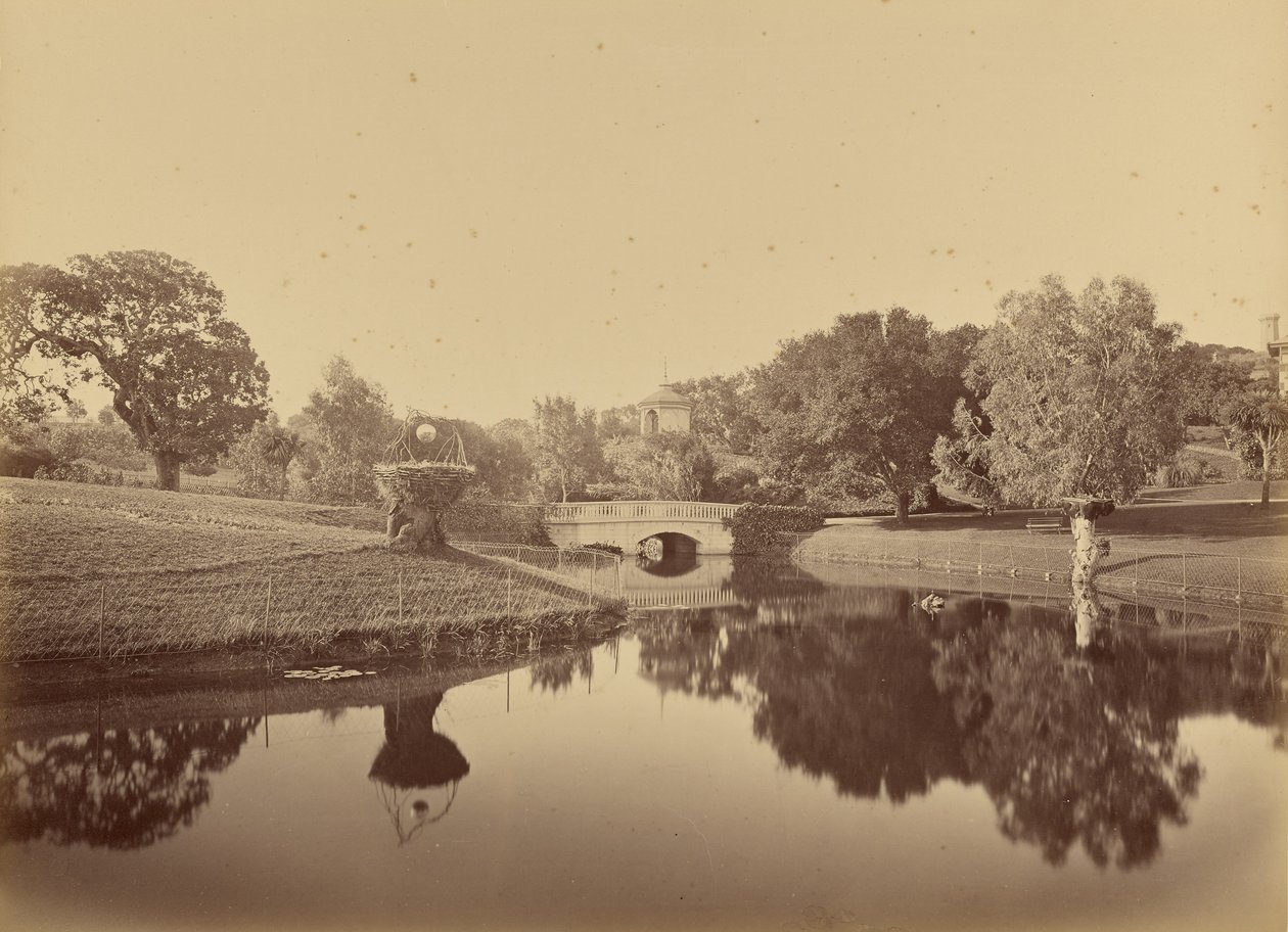 Damm och bro, Thurlow Lodge av Carleton Watkins