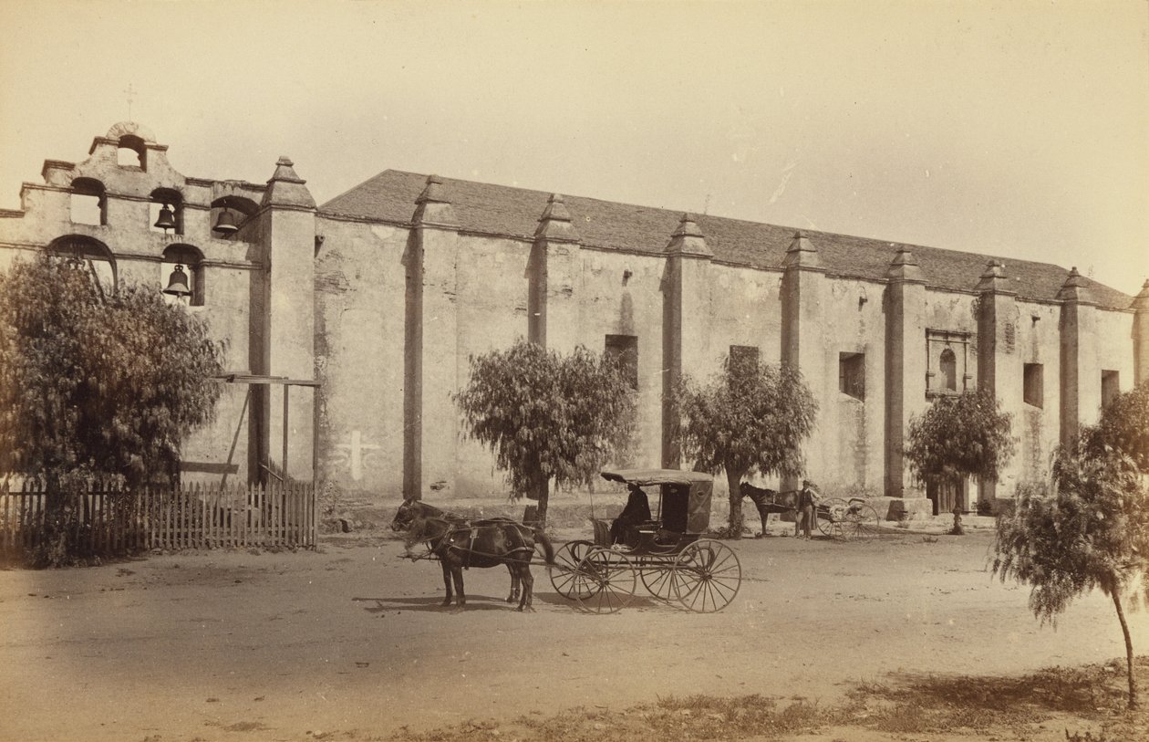 San Gabriel-missionen, Kalifornien av Carleton Watkins