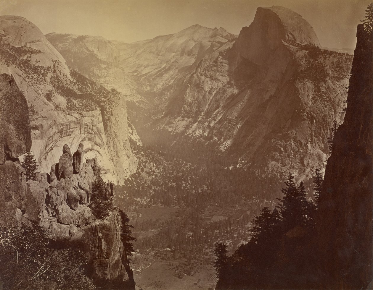 [Klippkupolerna från Glacier Rock] av Carleton Watkins