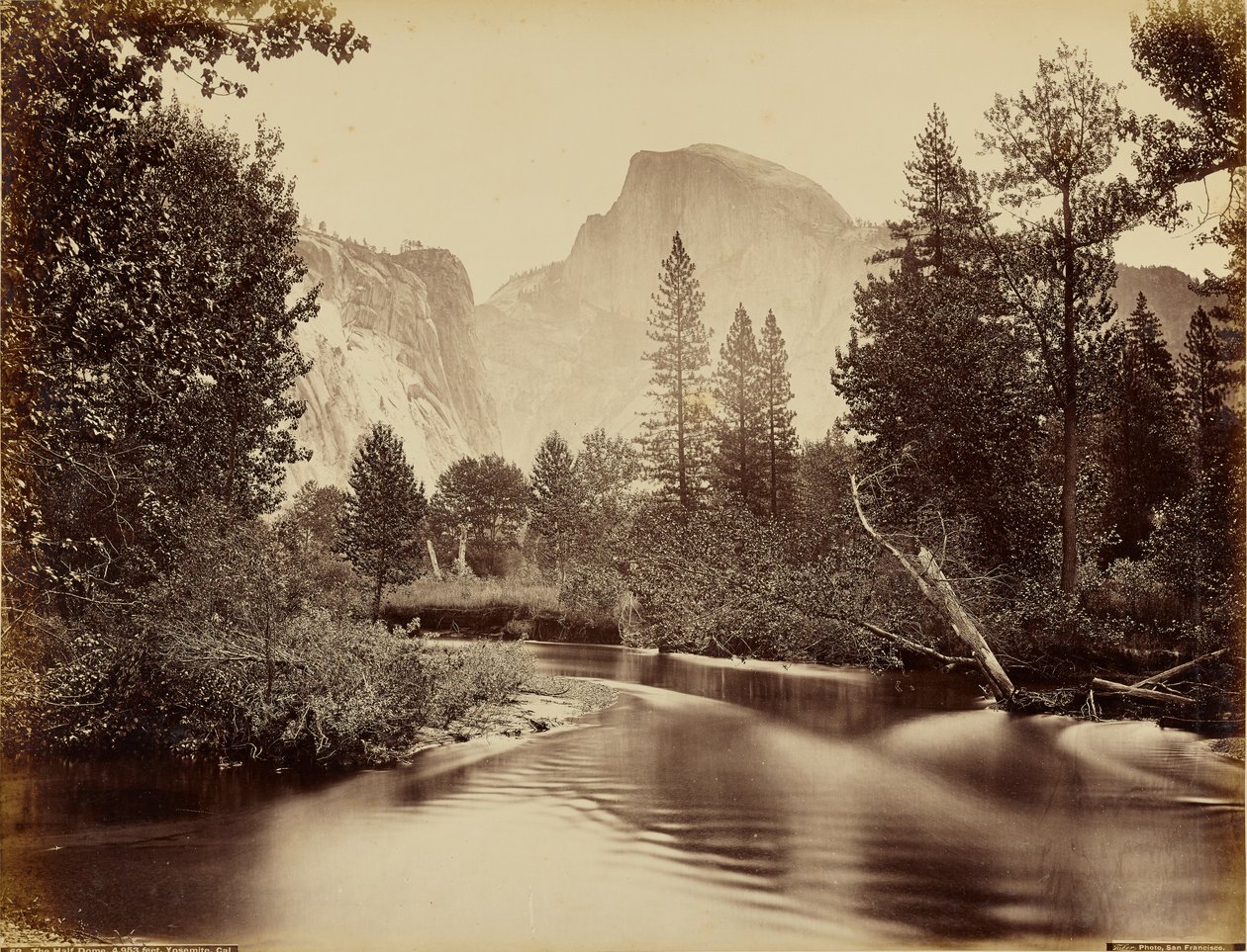 Half Dome, 4 953 fot, Yosemite, Kalifornien av Carleton Watkins