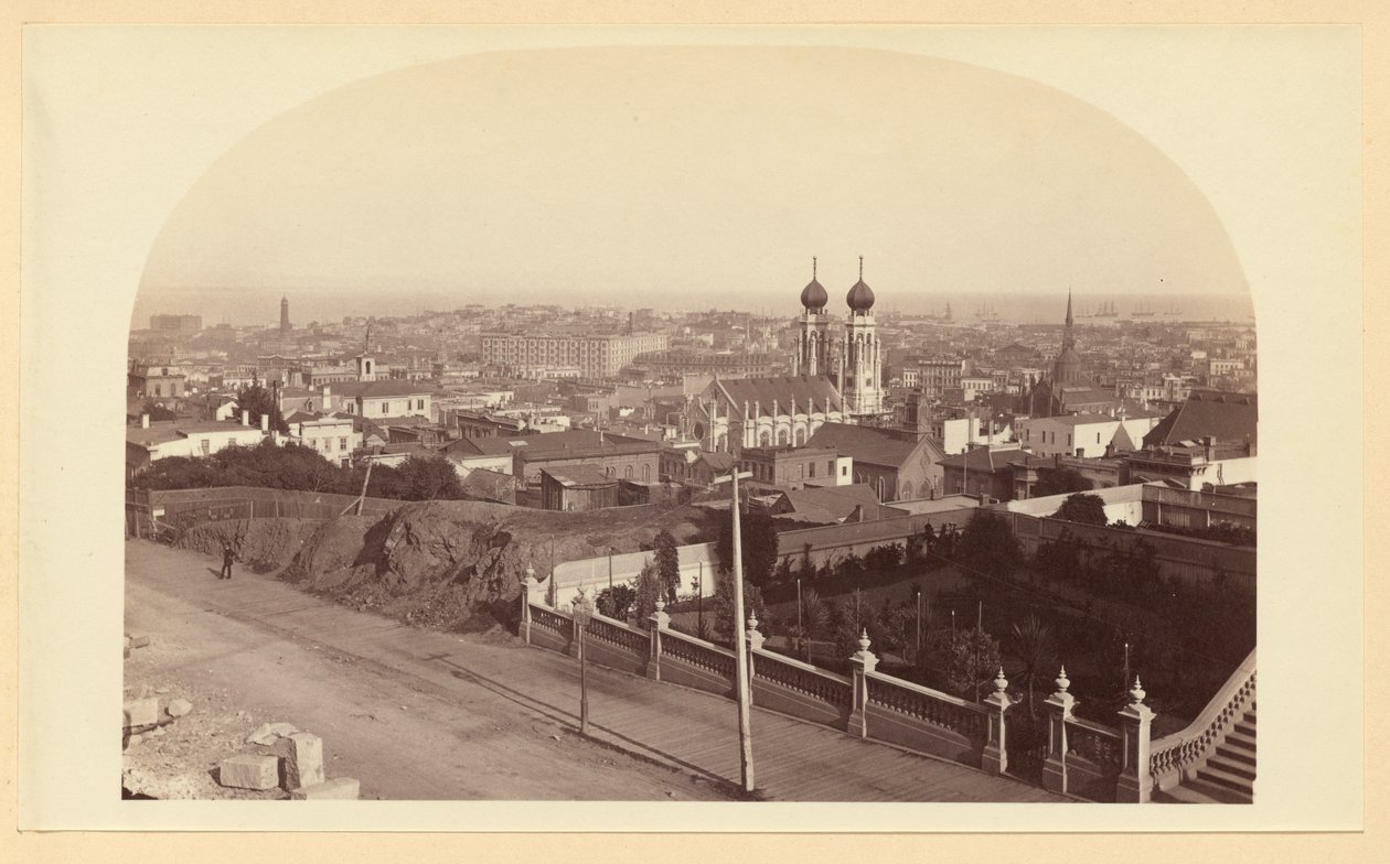 Utsikt från Chas. Crockers bostad mot öster av Carleton Watkins