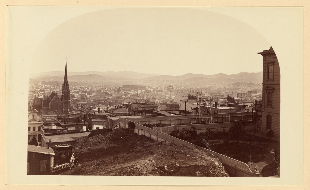 [Vy från Mr Crockers bostad, Cal St. Hill, mot sydost] av Carleton Watkins