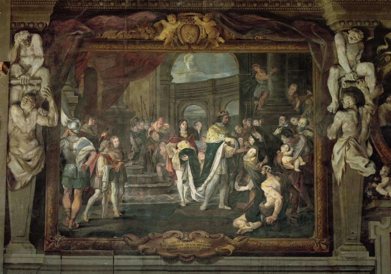 Franciskus I (1494-1547) Rörande för kungens ondska i Bologna av Carlo Cignani