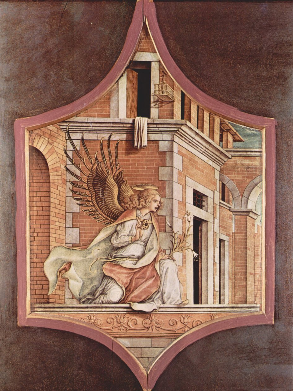 Altarets triptyk, vänster infästning av Carlo Crivelli
