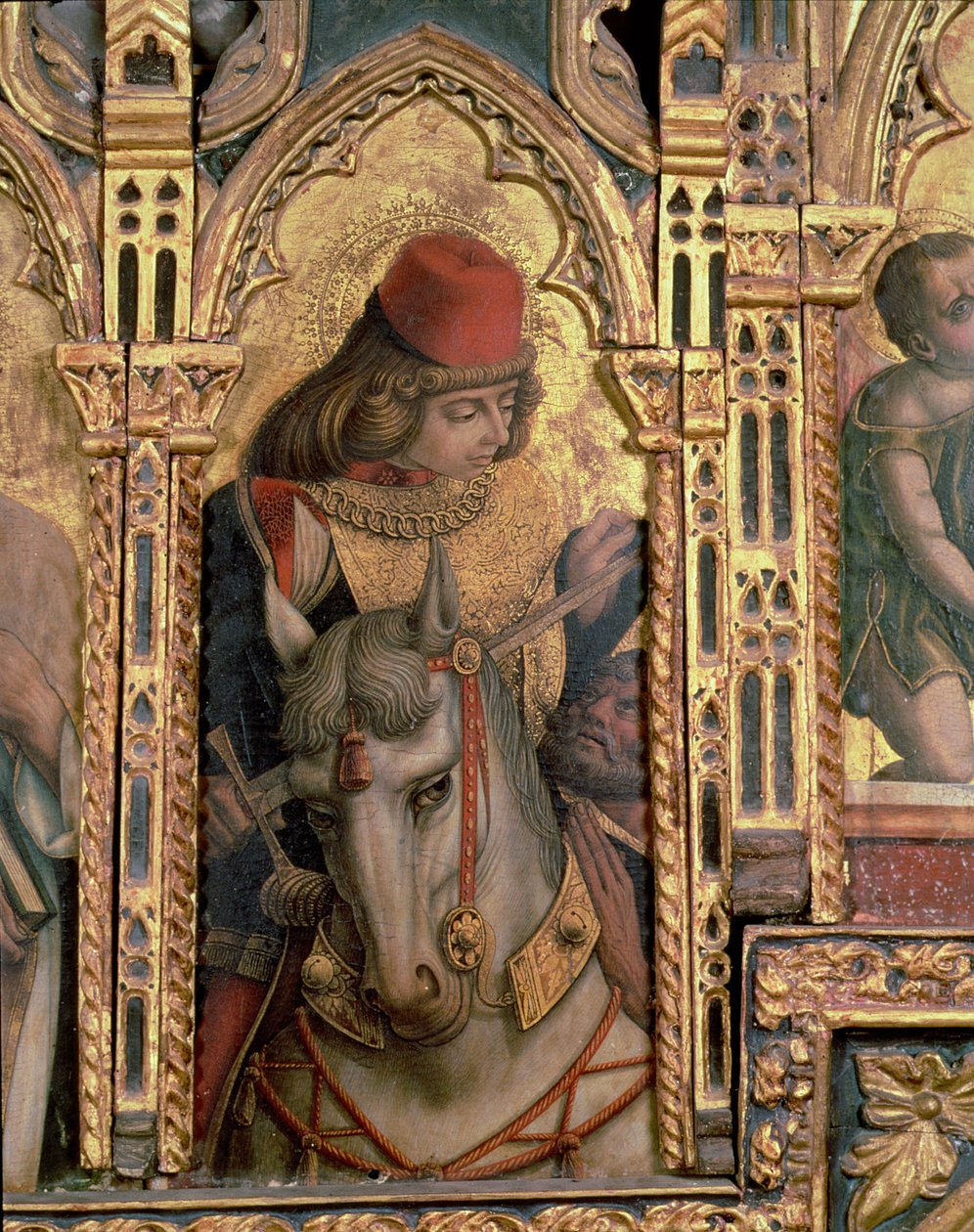 St. Martin, detalj från polyptiken San Martino (tempera på panel) (se 76669) av Carlo Crivelli