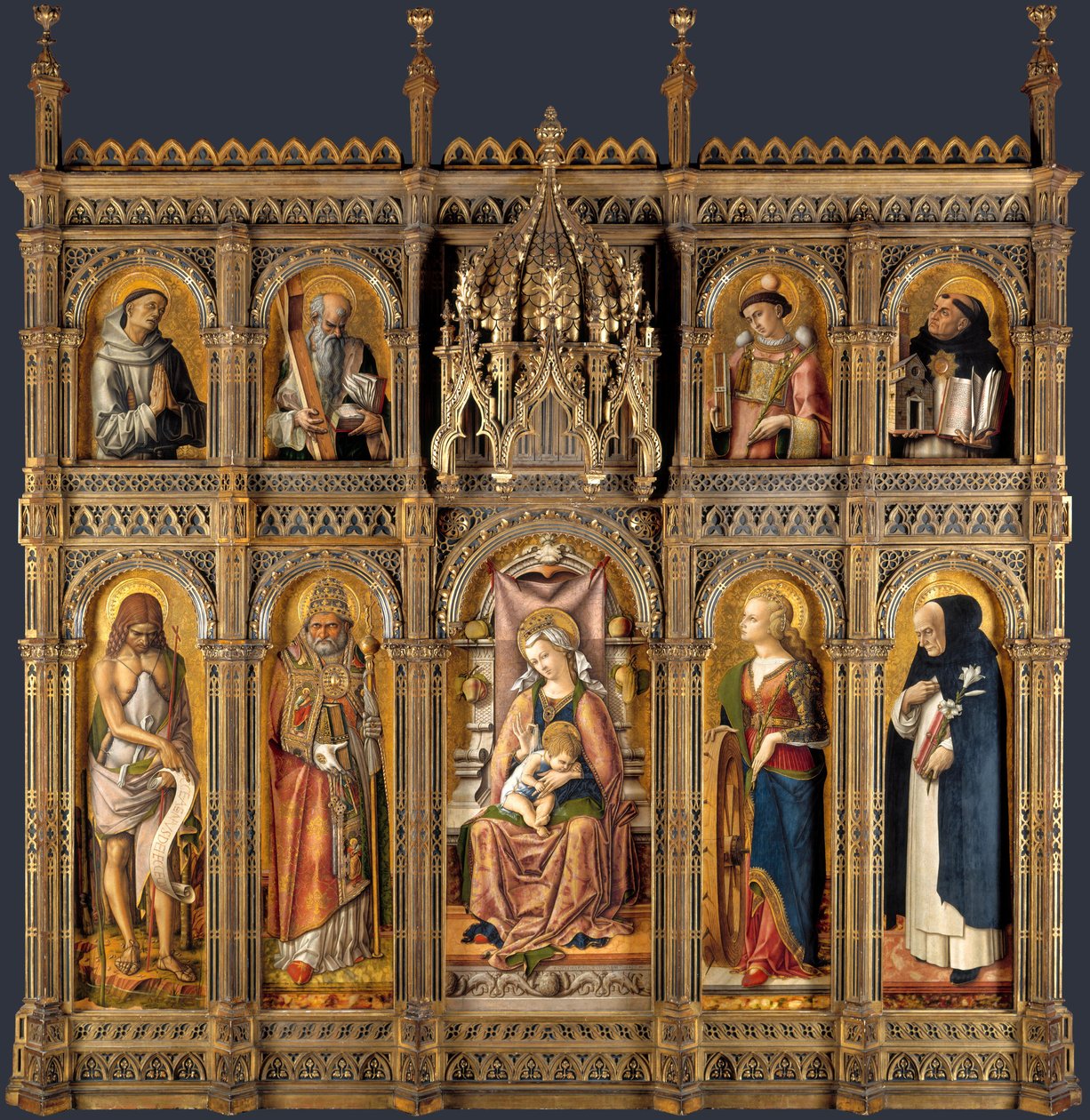 The Demidoff Altarpiece, 1476 (tempera på panel) av Carlo Crivelli