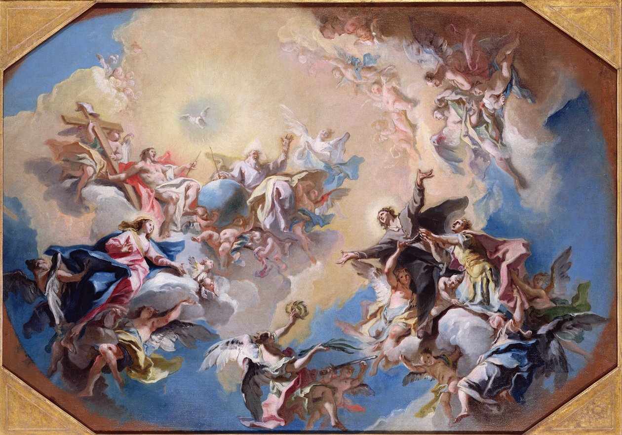 Förhärligandet av de heliga Felix och Adauctus av Carlo Innocenzo Carlone