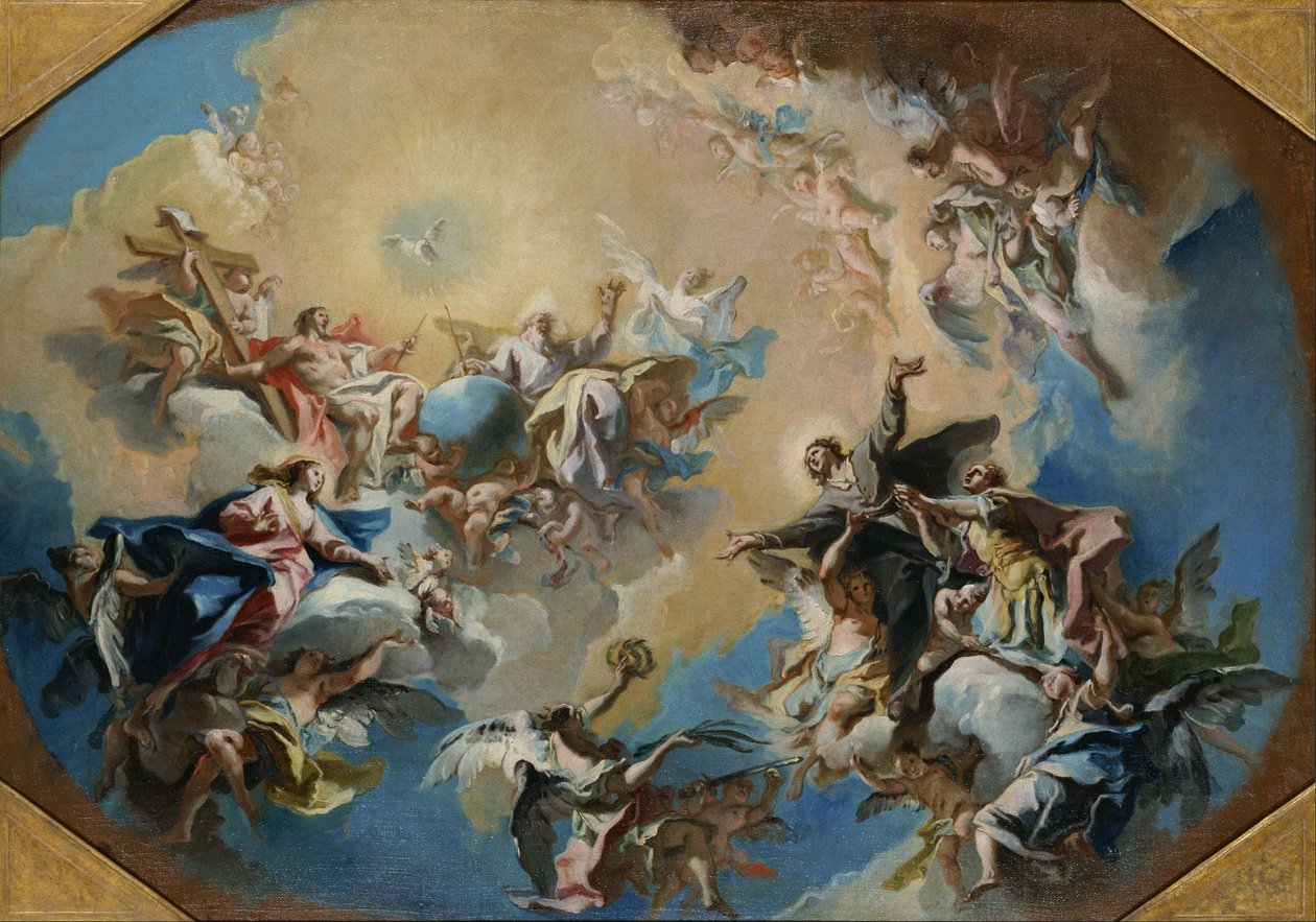 Förhärligandet av S: t Felix och S: t Adauctus av Carlo Innocenzo Carlone